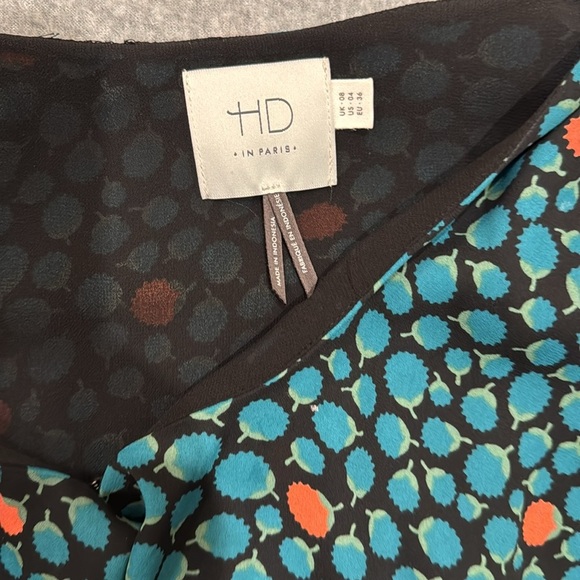 Anthropologie HD in Paris Ruffled Faux Wrap green dress size 4 - Picture 2 of 3